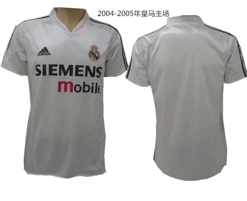 2004-2005 Season Real Madrid Home White Color Soccer Jersey Top Thailand Quality Real Madrid Retro Jerseys