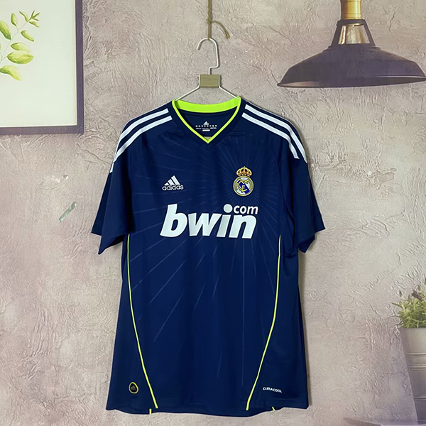 2010-2011 Season Real Madrid Away Blue Color Football Retro Jersey