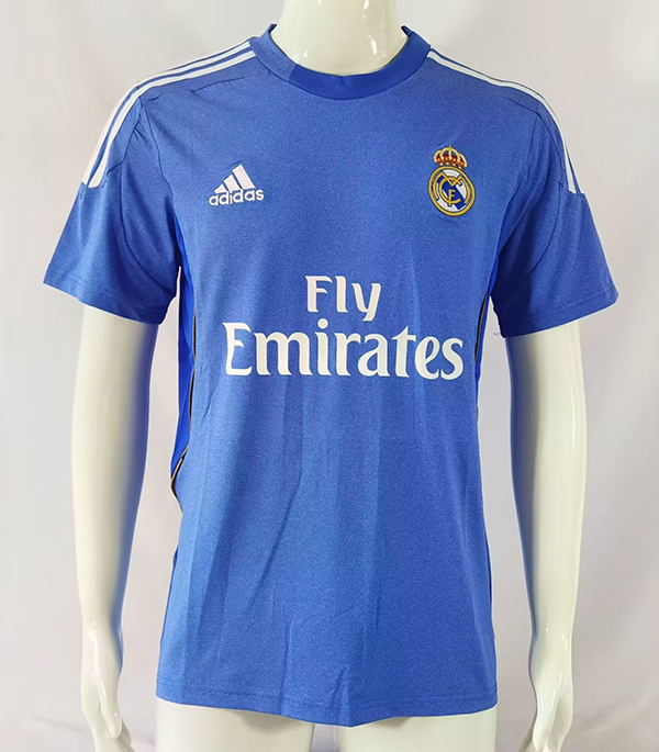 2013-2014 Season Real Madrid Away Blue Color Football Retro Jersey