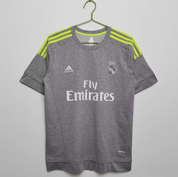 2015-2016 Season Real Madrid Away Grey Color Football Retro Jersey