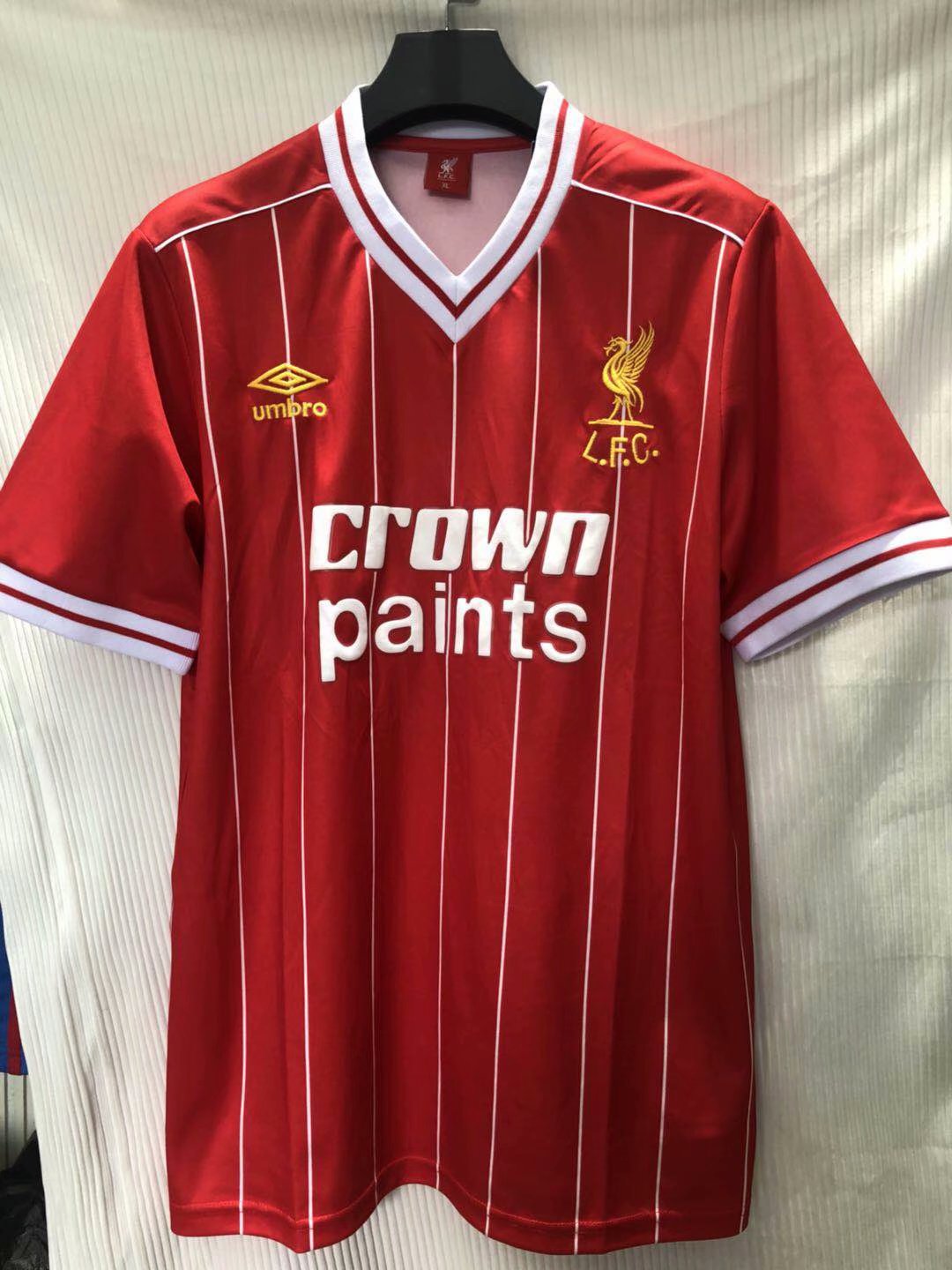 1984 Season Liverpool Home Red Color Football Retro Jersey