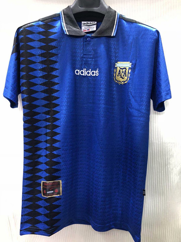 1994 Argentina Away Blue Color Football Retro Jersey