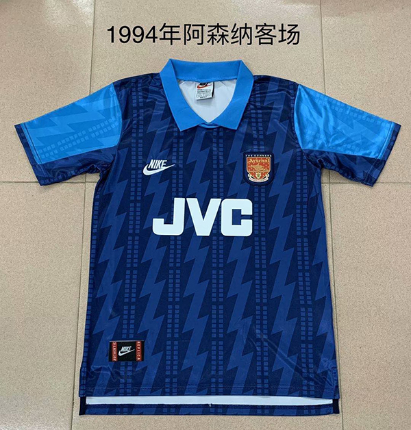 1994 Season Arsenal Away Blue Color Football Retro Jersey