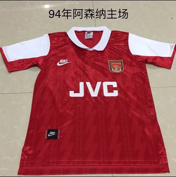 1994 Season Arsenal Home Red Color Soccer Retro Jersey