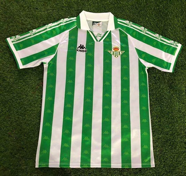 1995-1997 Season Real Betis Home Green-White Color Soccer Jersey Top Thailand Quality Real Betis Retro Jerseys