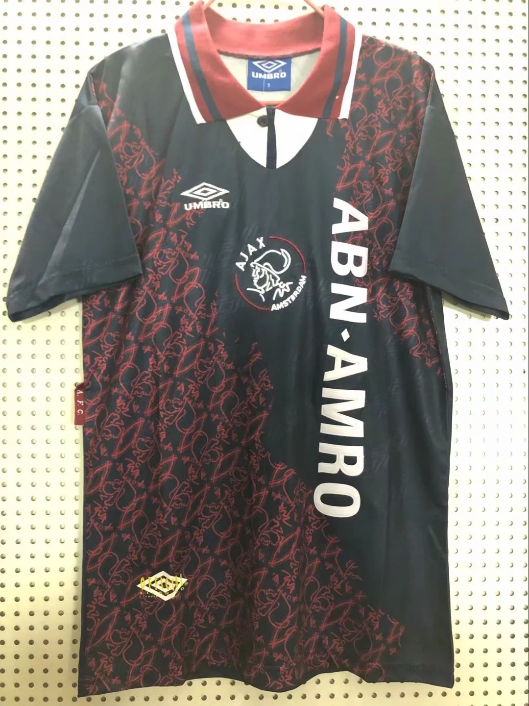 1995 Season Ajax Away Black Color Football Shirt Top Thailand Quality Ajax Retro Jersey