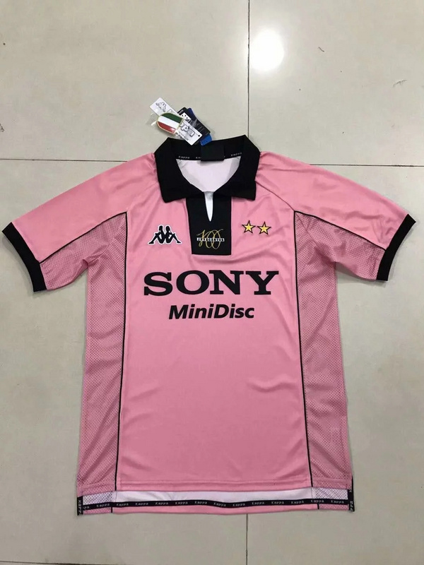 1997-1998 Season Juventus Third Pink Color Football Shirt