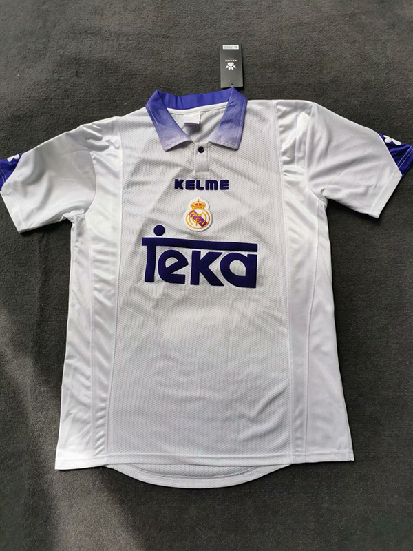 1997-1998 Season Real Madrid Home White Color Football Shirt Top Thailand Quality Real Madrid Retro Jersey