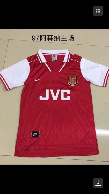 1997 Season Arsenal Home Red Color Soccer Retro Jerseys