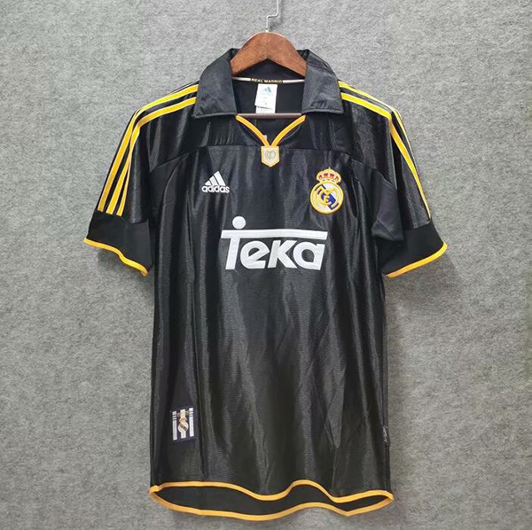 1998-1999 Season Real Madrid Away Black Color Football Shirt Top Thailand Quality Real Madrid Retro Jersey