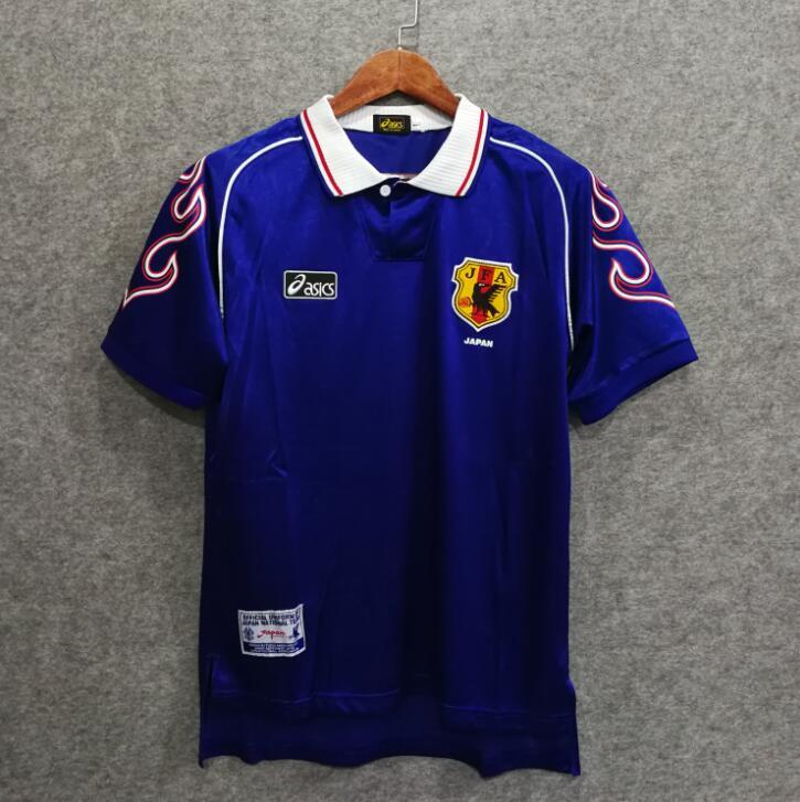 1998 World Cup Japan Home Blue Color Soccer Jersey Top Thailand Quality Japan Retro Jerseys