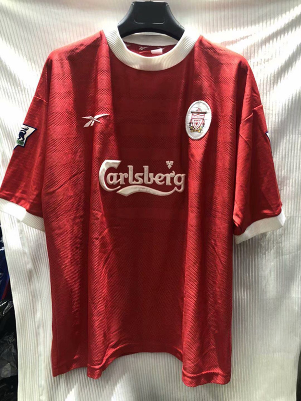 1998 Season Liverpool Home Red Color Football Retro Jersey