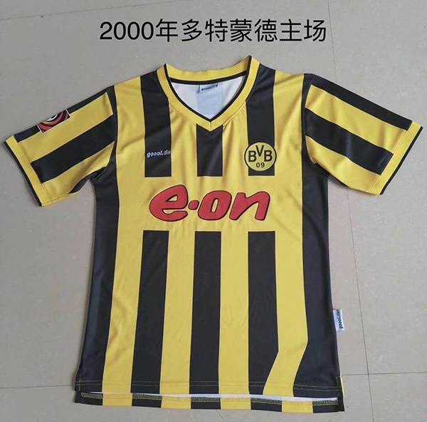 2000 Season Dortmund Home Yellow Color Football Shirt Top Thailand Quality BVB Retro Jersey