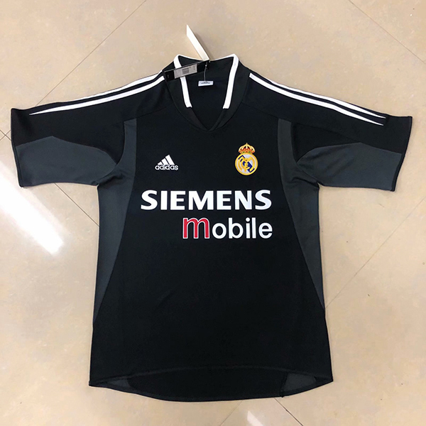 2004-2005 Season Real Madrid Away Black Color Soccer Jersey Top Thailand Quality Real Madrid Retro Jerseys