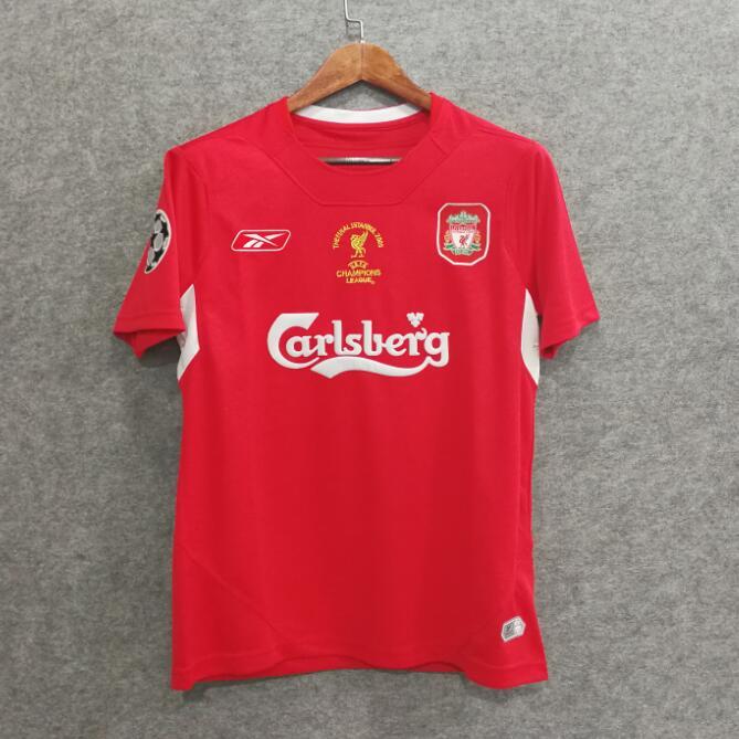 2005-2006 Season Liverpool Home Red Color Football Shirt