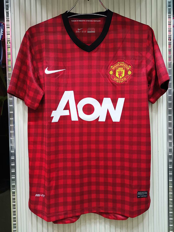 2012-2013 Season Manchester United Home Red Color Football Shirt Top Thailand Quality Man United Retro Jersey