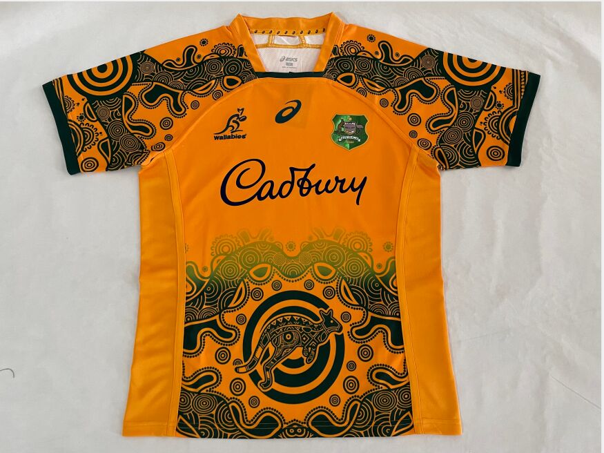 2022 Season Australia Team A11 Training Yellow Color Rugby Jersey