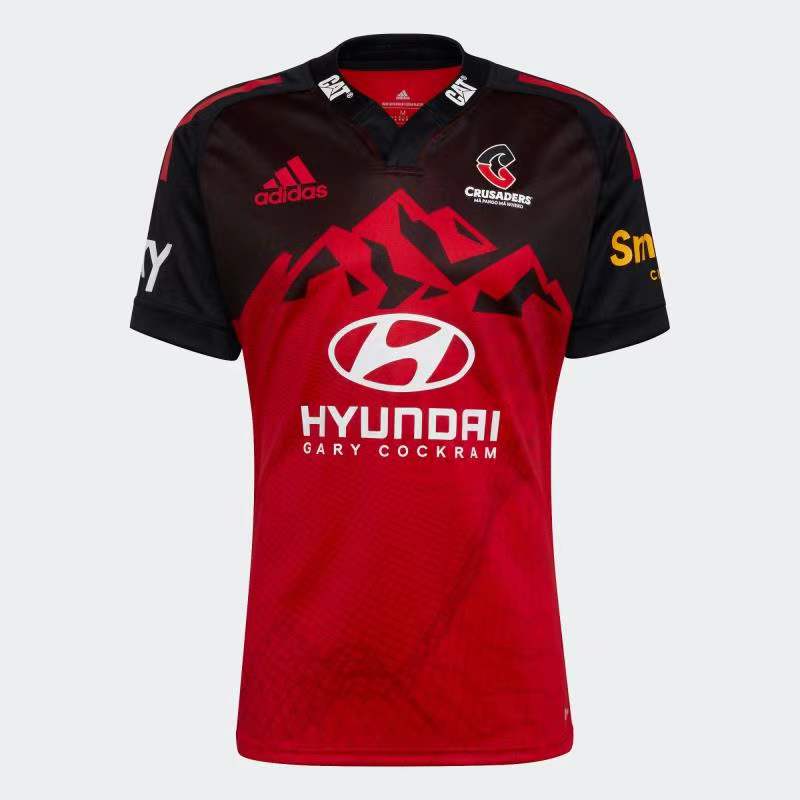 2022 Season Crusaders Home Red Color Rugby Jersey