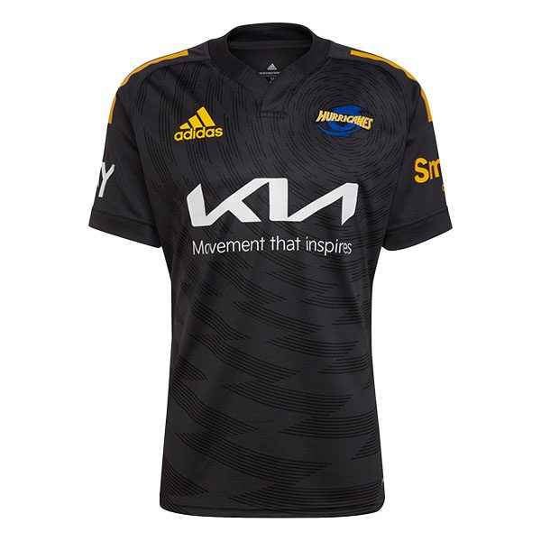 2022 Season Hurricanes Away Black Color Rugby Jersey