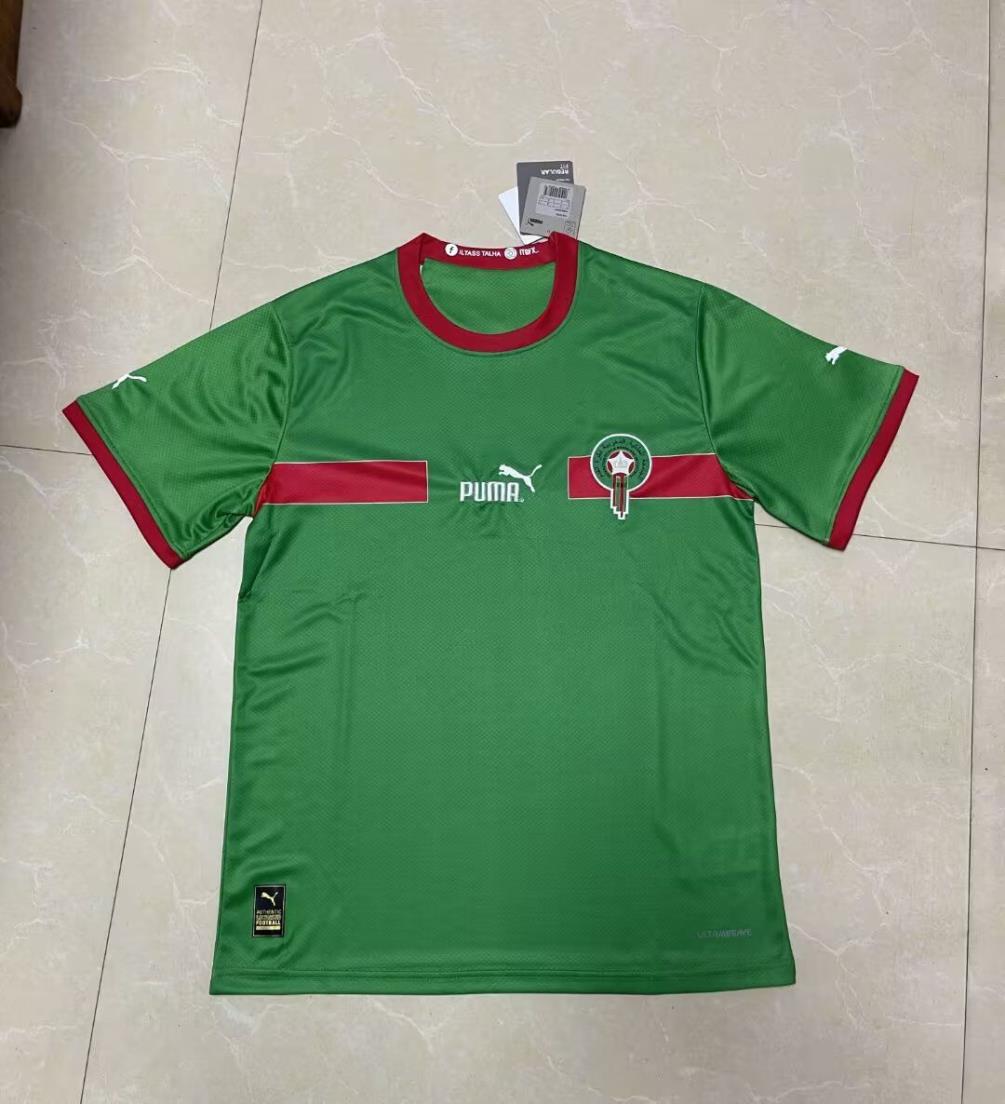 2022 World Cup Morocco Third Green Color Football Jersey