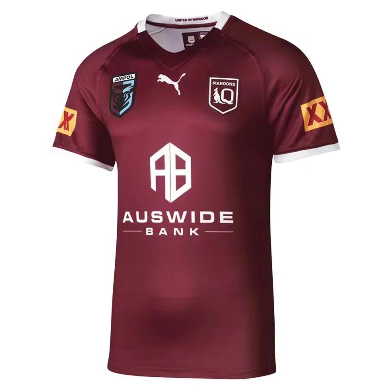 2022 Season Queensland Maroons Home Red Color Rugby Jersey