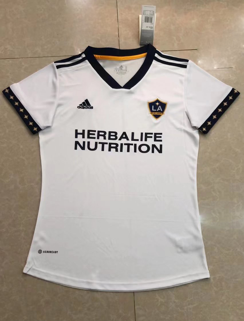 22-23 Season Los Angeles Galaxy Home White Color Women Soccer Jersey