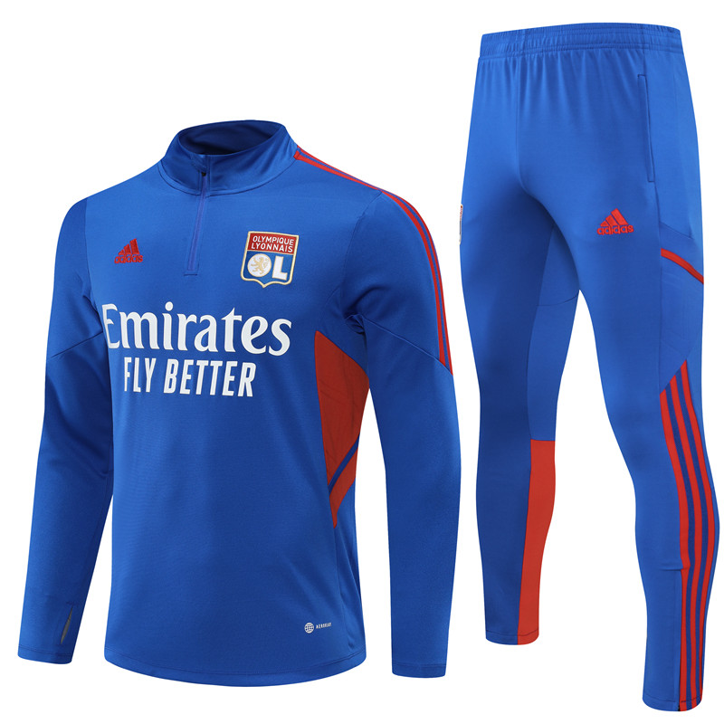 22-23 Season Lyon Blue Color Football Sweater Set