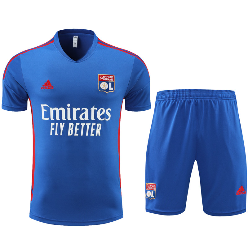 22-23 Season Lyon Blue Color Football Training Suit