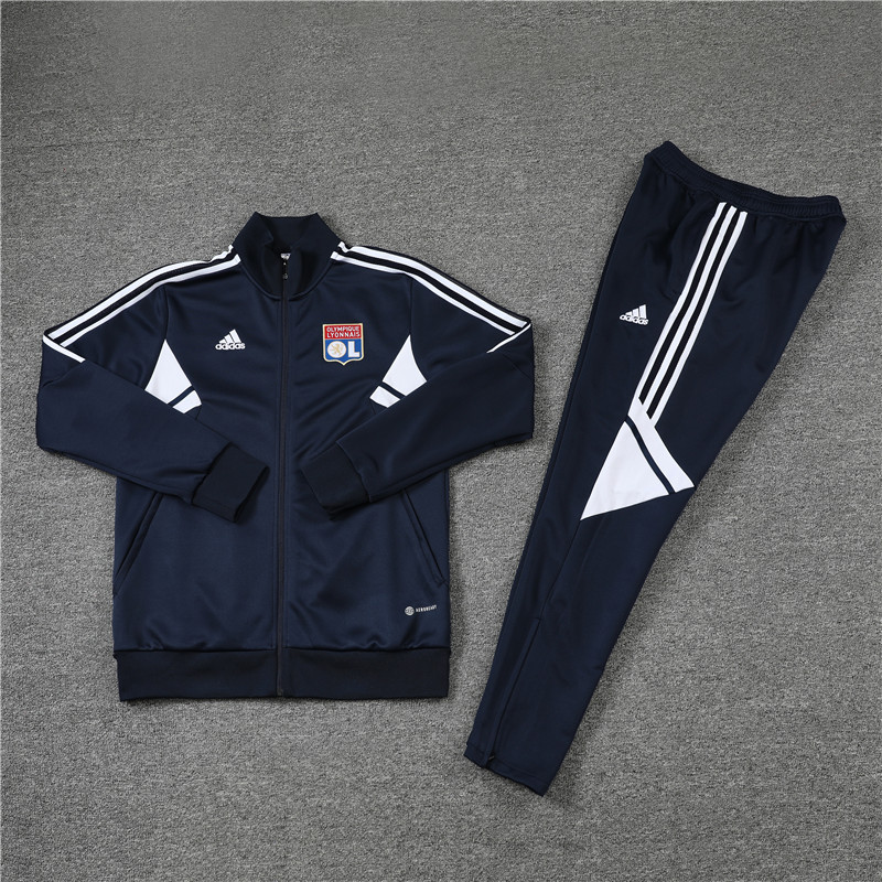 22-23 Season Lyon Dark-Blue Color Football Tracksuit