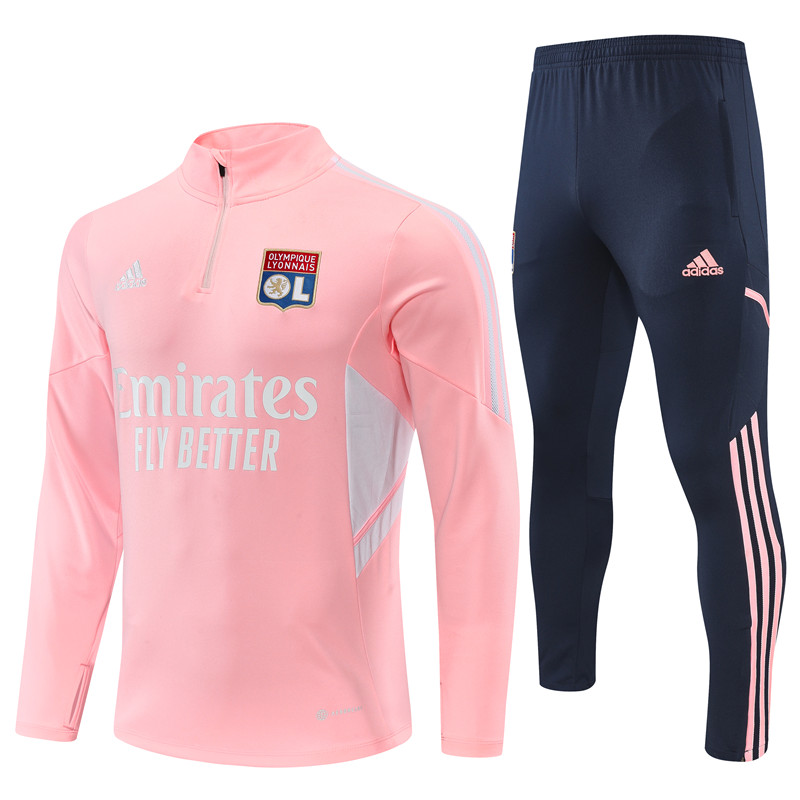 22-23 Season Lyon Pink Color Football Sweater Set