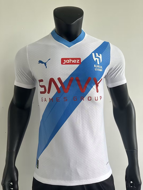 23-24 Season Al-Hilal Away White Color Football Jersey(Player Version)