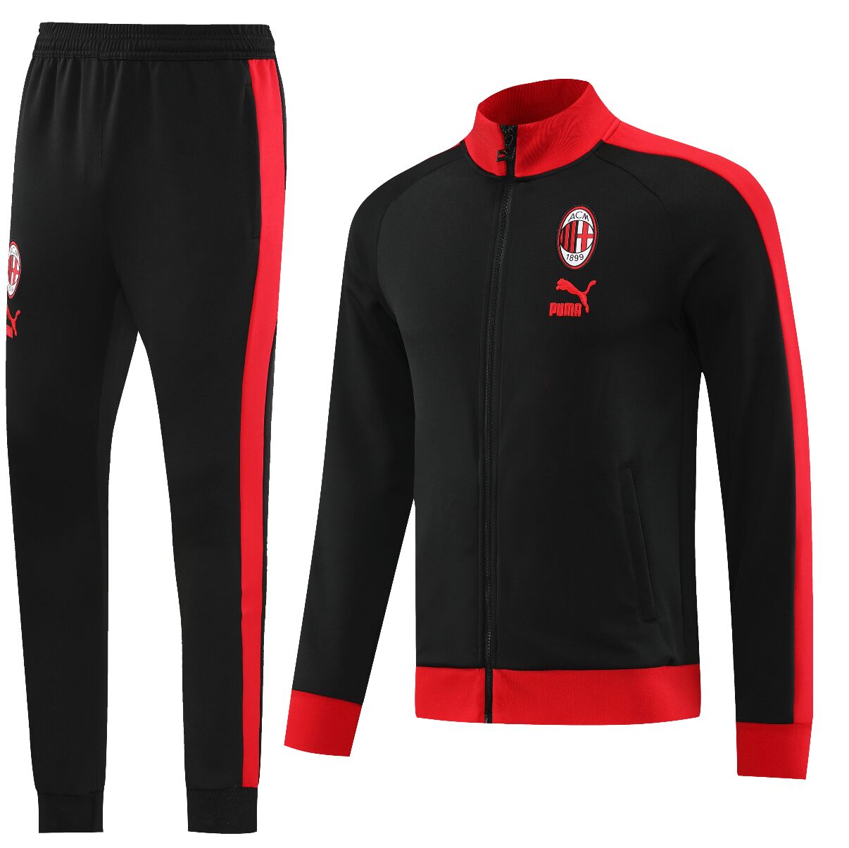 23-24 Season AC Milan #1101 Black Color Football Tracksuit