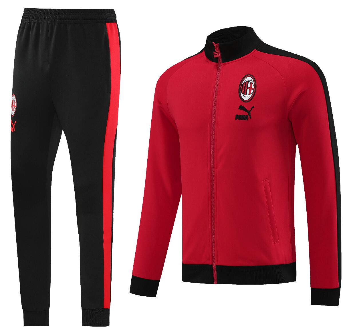 23-24 Season AC Milan Red Color Football Tracksuit