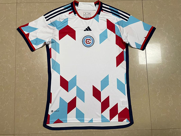 23-24 Season Chicago Fire Away White Color Soccer Jersey