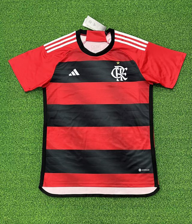 23-24 Season Flamengo Home Red Color Soccer Jersey