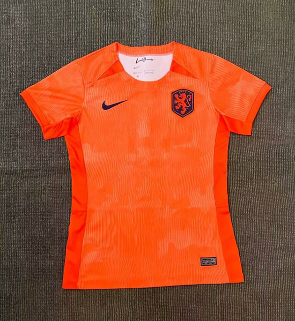 2023 Season Netherlands Home Orange Color Women Football Jersey