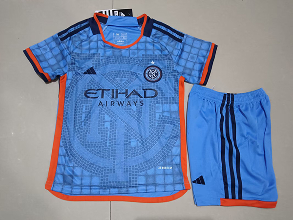 23-24 Season New York City Home Blue Color Kids Football Kit