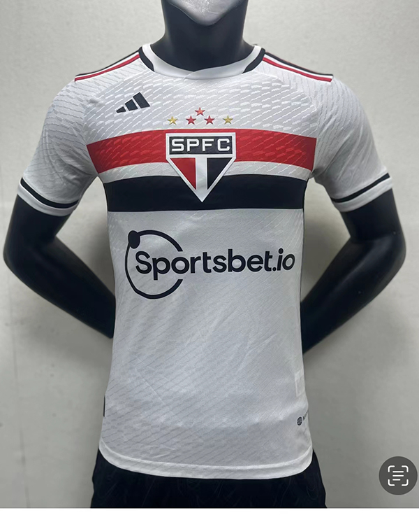 23-24 Season Sao Paulo Home White Color Football Jersey