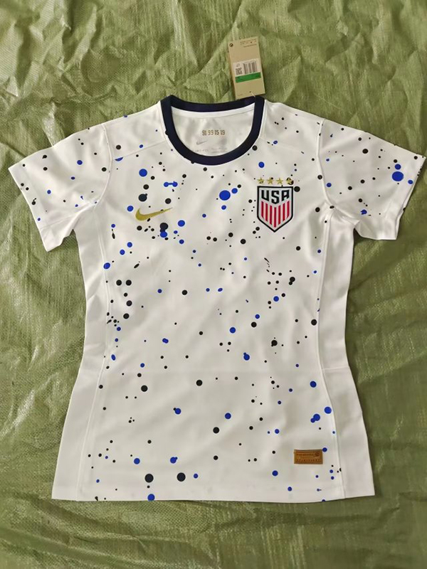 2023 Season USA Home White Color Women Football Jersey