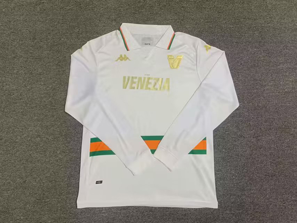 23-24 Season Venezia Away White Color Long Sleeve Football Jersey