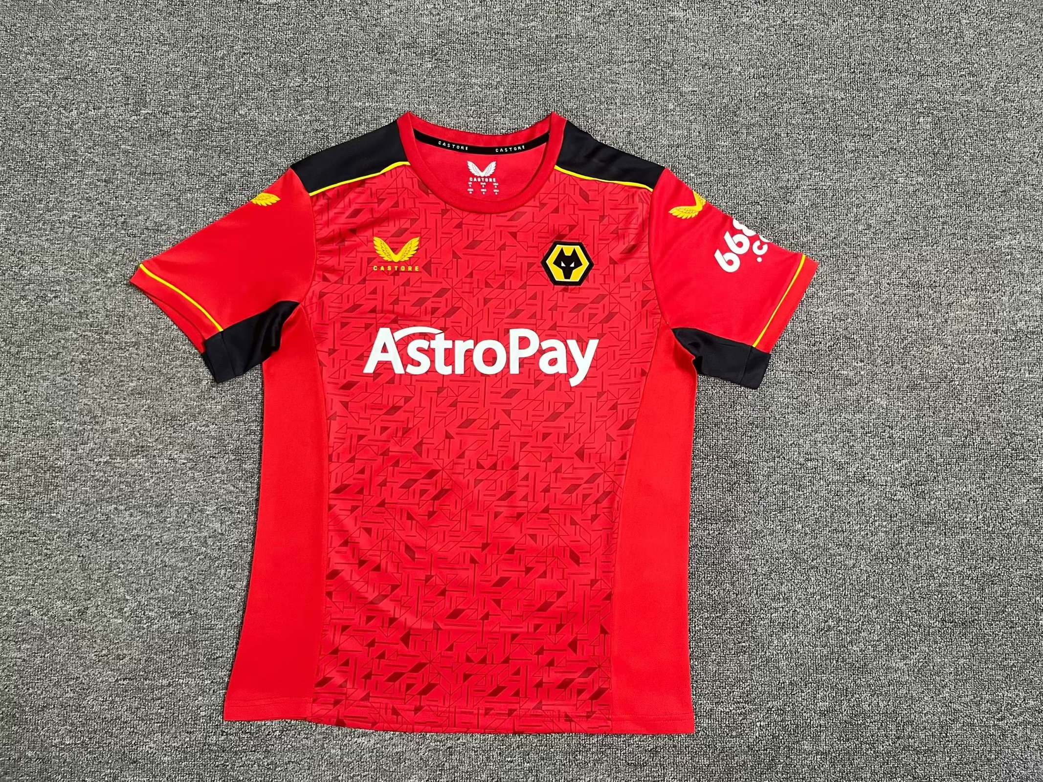 23-24 Season Wolves Away Red Color Football Jersey