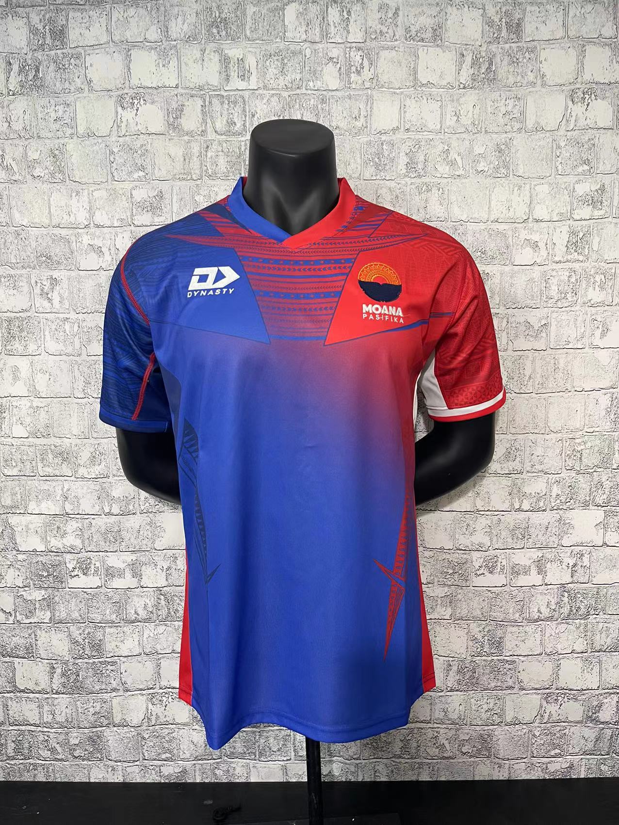 2022 Season Moana Pasifica A11 Red-Blue Color Rugby Jersey